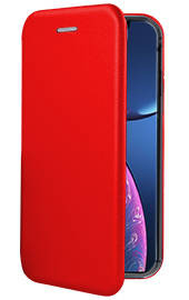 Луксозен кожен калъф тефтер ултра тънък Wallet FLEXI и стойка за Apple iPhone 13 Pro Max 6.7 червен 
